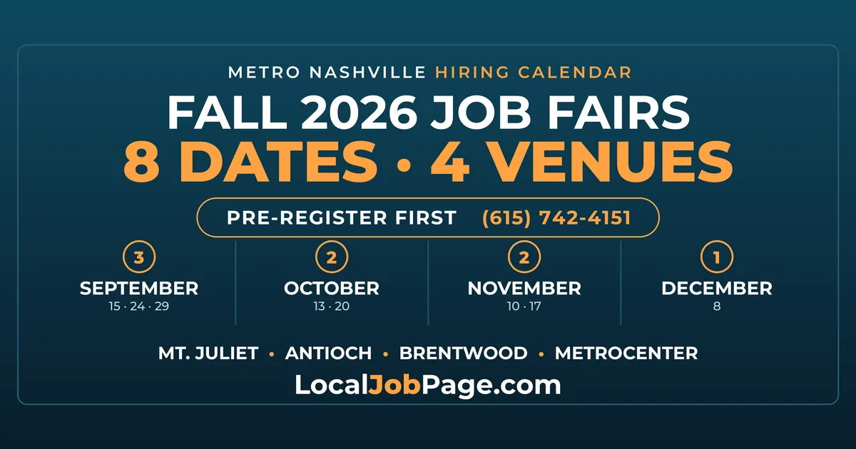 Nashville Job Fairs & Hiring Events: Your Fall 2026 Guide